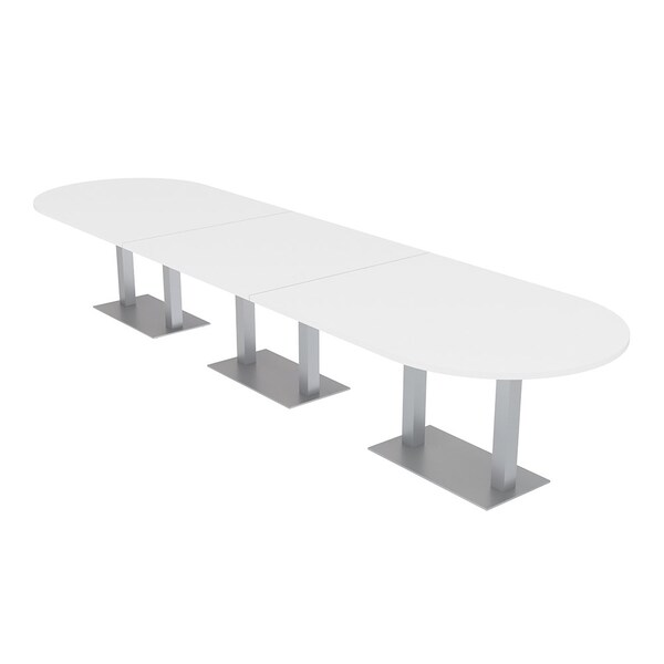 45 in W, 165.75 in L, 29 in H, Engineered Wood Top, White